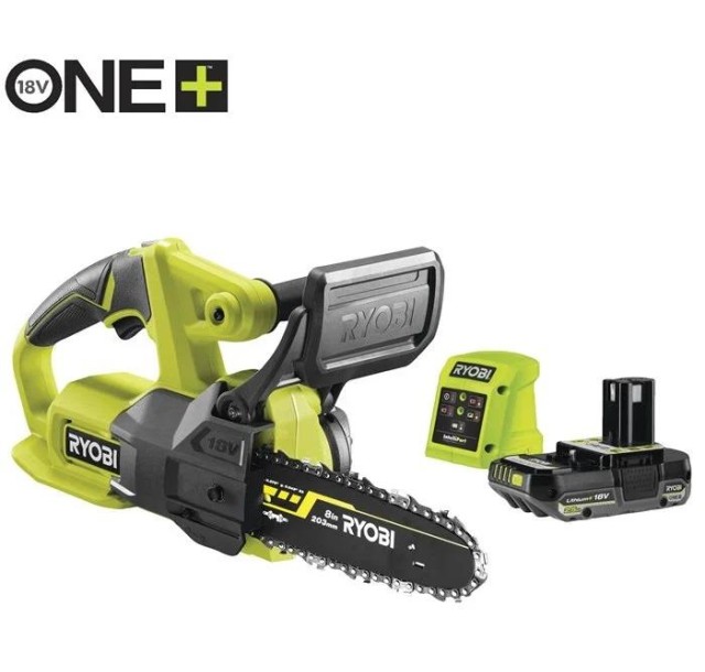 Пила ланцюгова акумуляторна Ryobi ONE+ RY18CS20A-125 18В акб 1х2.5А·год ЗП 20см 2.3кг