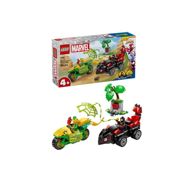 Конструктор LEGO Spidey Перегони на електромобілях з динозаврами