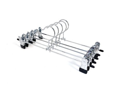 Набір вішаків з прищіпками для штанів Ardesto 30cm, 5шт, метал, ПВХ, чорний