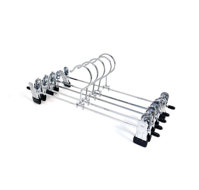 Набір вішаків з прищіпками для штанів Ardesto 30cm, 5шт, метал, ПВХ, чорний