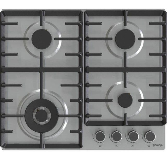 Варильна поверхня Gorenje газова, 60см, чавун, нерж