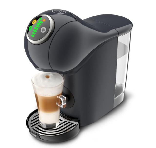 Кавоварка Krups капсульна Dolce Gusto Genio S Plus 0.8л, капсули, сенcорне керування, темно-сірий