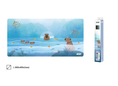 Килимок для миші 2E CAPYBARRA, L(800x400x2мм), синій