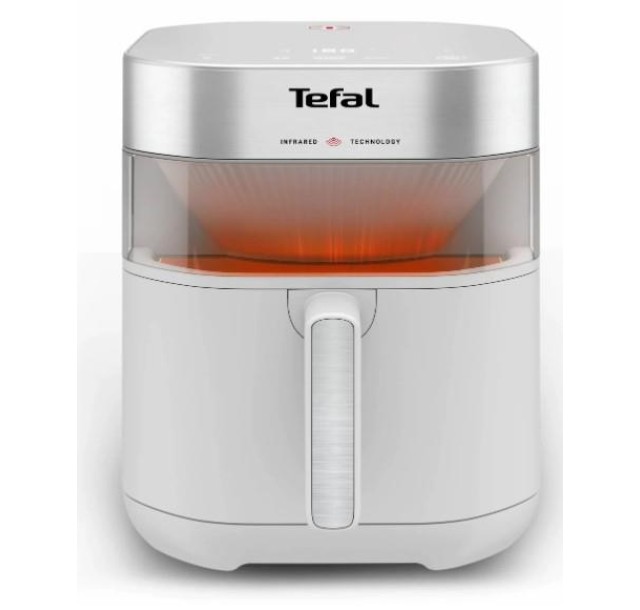 Мультипіч Tefal Easy Fry Infrared, 1500Вт, чаша-7л, сенсорне керув., 8 програм, з віконцем, пластик, світло-сірий