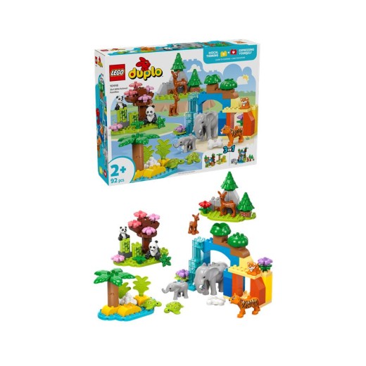 Конструктор LEGO DUPLO Town Сімейства диких тварин 3-в-1