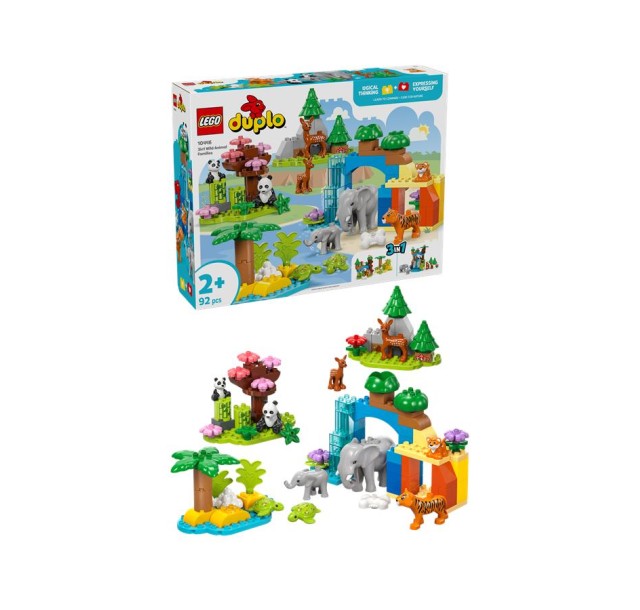 Конструктор LEGO DUPLO Town Сімейства диких тварин 3-в-1