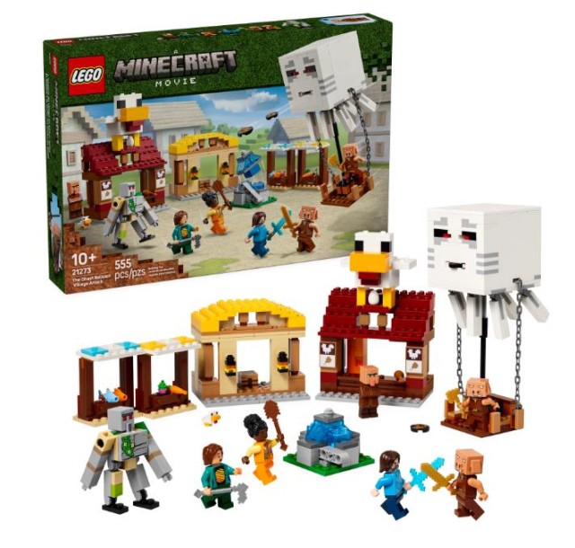 Конструктор LEGO Minecraft Напад на село з повітряною кулею Ґаст