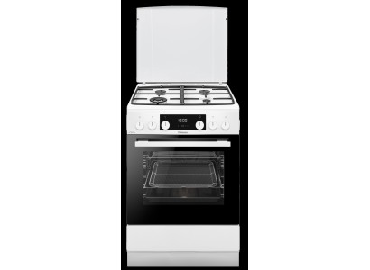 Плита Hansa комбінована, 77л, 60x60см, дисплей, конвекція, чавун, білий