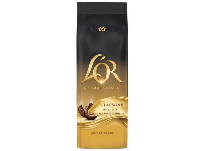 Кава L`OR зерна Crema Absolute Classic, 500г, купаж арабіка/робуста