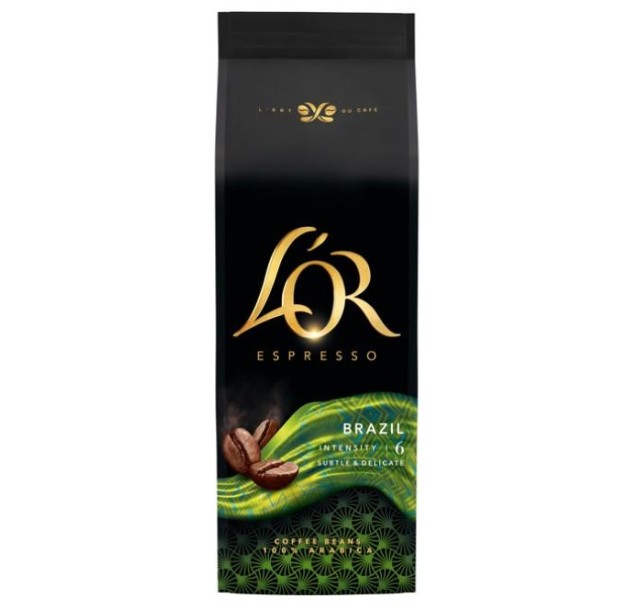Кава L`OR зерна Espresso Brazil, 500г, 100% арабіка