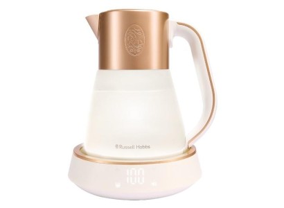 Електрочайник Russell Hobbs Calm, 1.7л, скло, біло-мідний
