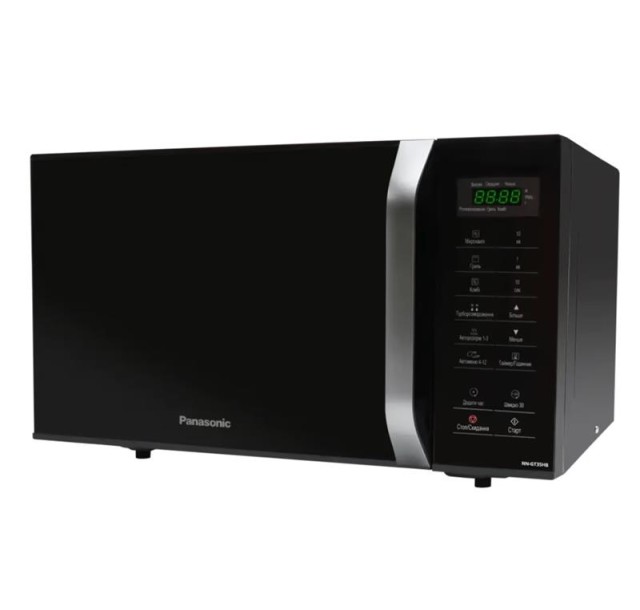 Мікрохвильова піч Panasonic, 23л, 800Вт, гриль, дисплей, чорний