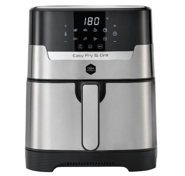 Мультипіч OBH Nordica EasyFry&Grill, 1550Вт, чаша-4.2л, сенсорне керув., від 40°C до 200°C, пластик, чорно-сірий