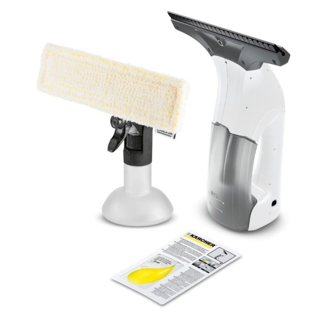 Пилосос Karcher віконний WV 1 Plus, вода -0.1л, автон. робота до 25хв, вага-0.5кг, білий