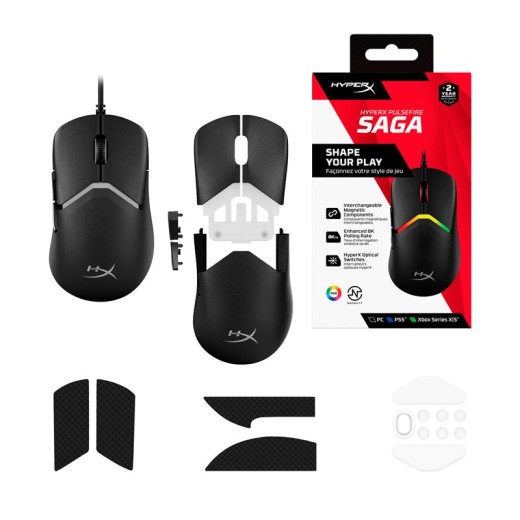 Миша HyperX Pulsefire SAGA, RGB, USB-A, чорний