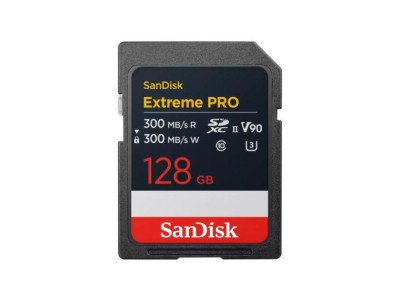 Карта пам'яті SanDisk SD  128GB C10 UHS-II U3 R300/W300MB/s Extreme Pro V90