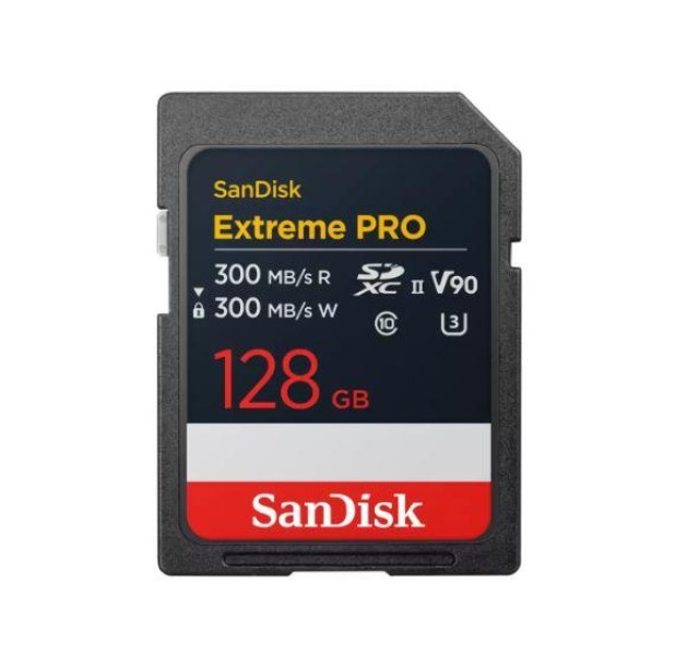 Карта пам'яті SanDisk SD  128GB C10 UHS-II U3 R300/W300MB/s Extreme Pro V90