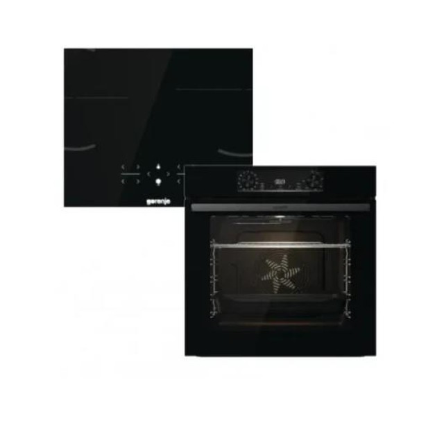 Комплект Gorenje (духовка електрична BOS6737E06BG + поверхня індукційна GI6401BSC), 743032, чорн