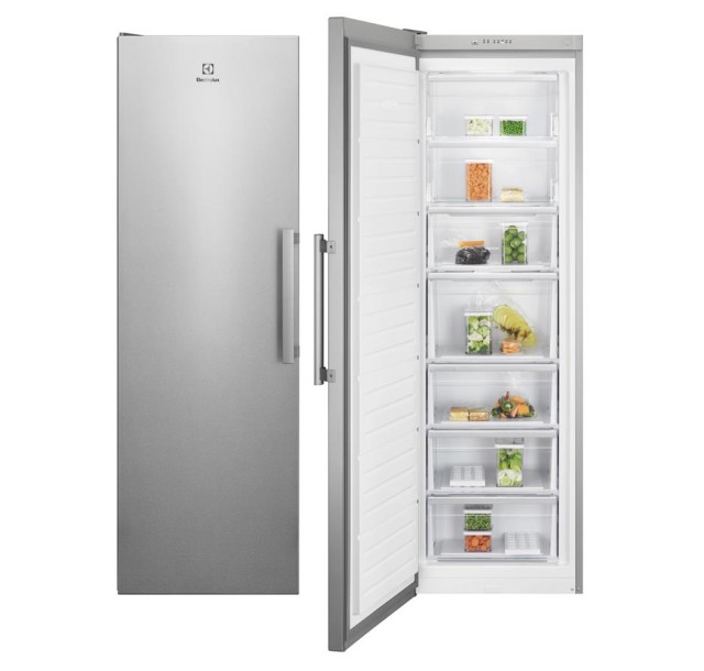 Морозильна камера Electrolux, 186x60х65, 280л, А++, NF, інв., дисплей, нерж
