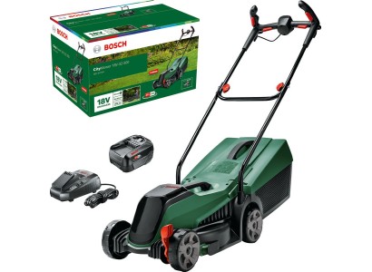 Газонокосарка акумуляторна Bosch CityMower 18V-32-300 18В акб 1х4А·год 34см 31л 30-60мм 9.4кг
