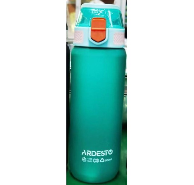 Пляшка для води Ardesto Matte 800мл, пластик, блакитний