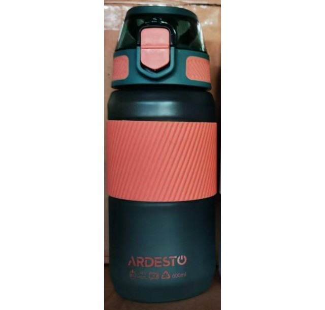 Пляшка для води Ardesto Spring 600мл, пластик, зелений