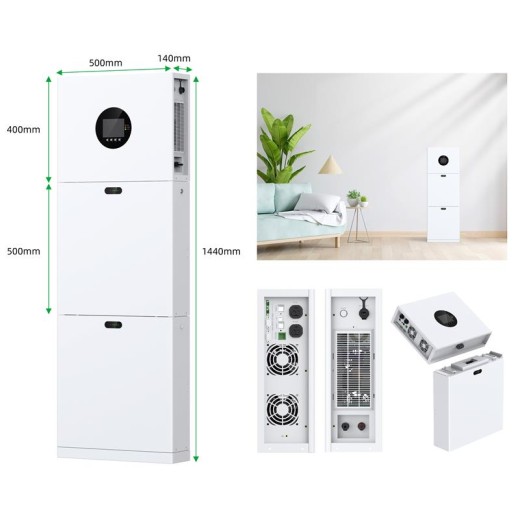 Система резервного живлення 2E PowerWall Vezha, 5000 Вт, 10.24 кВт/год, MPPT 5.5 кВт, WiFi, розширення ємності, паралельне підключення
