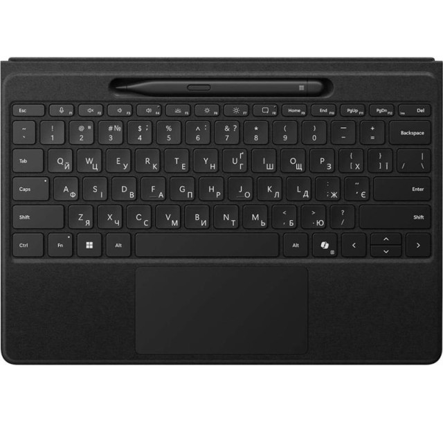 Клавіатура зі стілусом для планшетів Microsoft Surface Pro 8 - 11, UKR/ENG, чорна