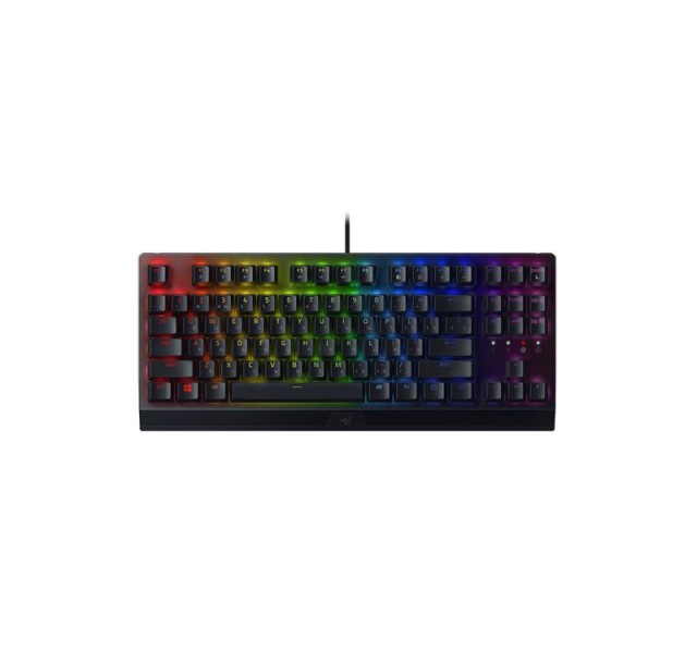 Клавіатура механічна Razer BlackWidow V3 TKL 87key, Green Switch, USB-A, EN/RU, RGB, чорний