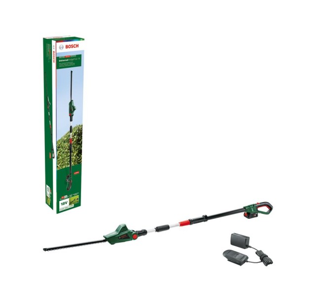 Кущоріз акумуляторний Bosch UniversalHedgePole 18 18В АКБ 1х2.5А·год 43мм крок різу 16мм зі штангою ЗП AL18V-20 3.6кг