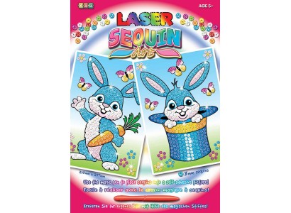 Набір для творчості Sequin Art Laser Кролики 2шт, 21*29см