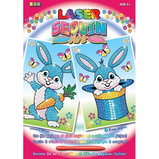 Набір для творчості Sequin Art Laser Кролики 2шт, 21*29см