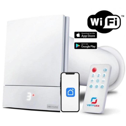 Рекуператор Ventoxx Harmony Smart 0,5м пульт дистанційного керування Wi-Fi LED-індикація пластикова решітка