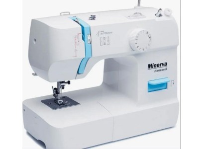 Швейна машина МINERVA Horizon R, електромех., 71 Вт, 13 швейних операцій, петля напівавтомат, білий