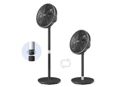 Вентилятор Philips підлоговий Series 3000, 40см, 48Вт, керування через смартфон, регулювання висоти, чорний