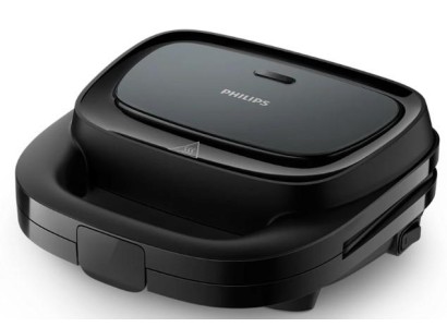 Вафельниця Philips Series 3000 750Вт, антипригарне покриття, корпус-пластик, чорний