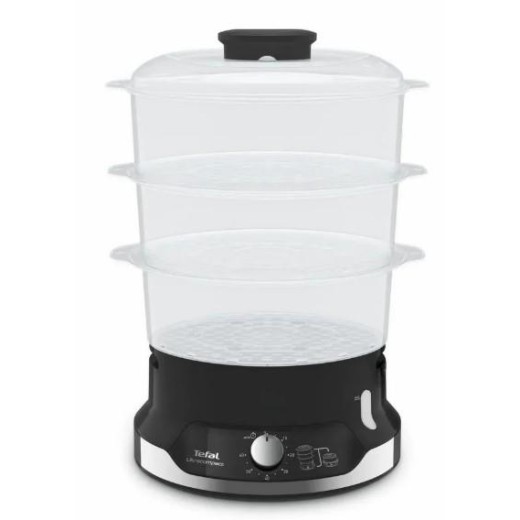 Пароварка Tefal Ultracompact, 800Вт, об'єм-9л, резервуар для води -1л, механічне керув., пластик, чорний