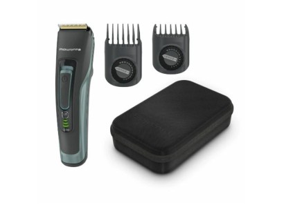 Машинка для стрижки Rowenta Advancer, для бороди, вусів, голови, мережа+акум., роторний мотор, насадок-2, кейс, титан.напил., темно-зелений