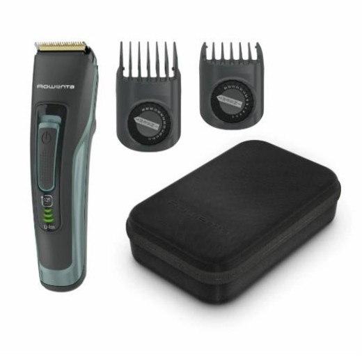 Машинка для стрижки Rowenta Advancer, для бороди, вусів, голови, мережа+акум., роторний мотор, насадок-2, кейс, титан.напил., темно-зелений