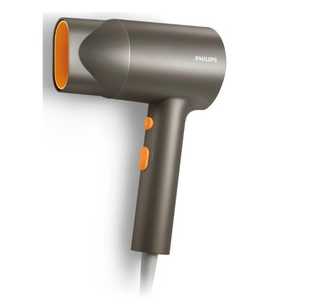 Фен Philips 3000 Series, 1600Вт, 2 режими, іонізація, сірий