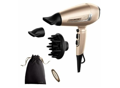 Фен Rowenta Pro Expert Tresor Collection, 2200Вт, 3 режими, іоніз-я, дифузор, 2 концентратора,  хол. обдув, чохол, заколка, бронзовий