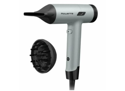 Фен Rowenta Tiny, 1600Вт, 3 режими, дифузор, іоніз-я, хол. обдув, зелено-чорний