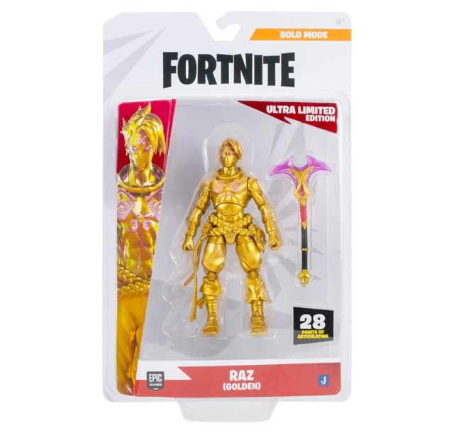 Колекційна фігурка Fortnite Solo Mode Raz (Golden) (Ultra Limited Edition), 10см