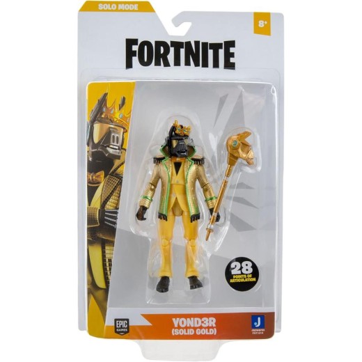 Колекційна фігурка Fortnite Solo Mode Y0nd3r - Solid Gold, 10см