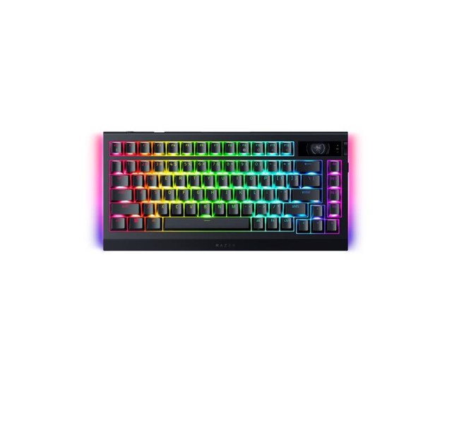 Клавіатура механічна Razer BlackWidow V4 Pro 75%, 81key, Mechanical Switches Gen-3, USB-A/WL/BT, EN, RGB, чорний