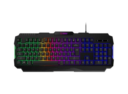 Клавіатура мембранна MSI FORGE GK100 104key, USB-A, EN/UKR/RU, ColorLED, чорний