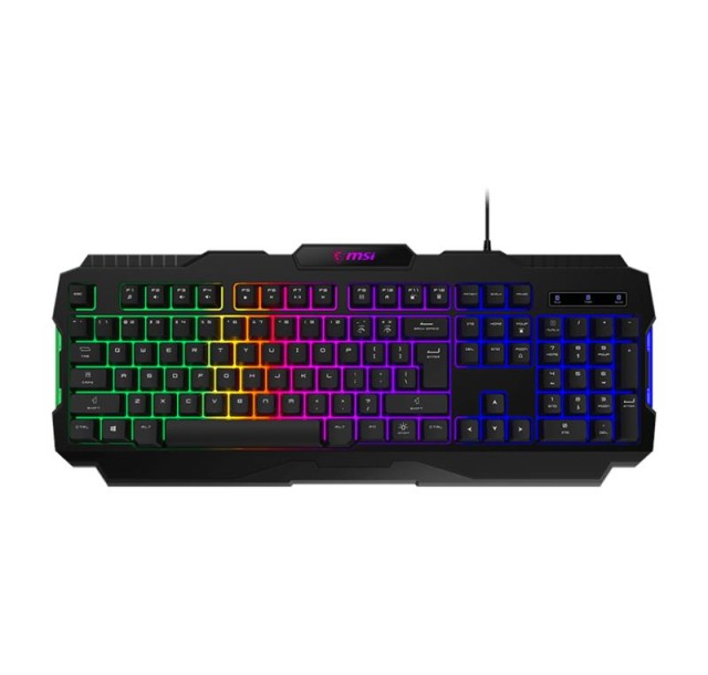 Клавіатура мембранна MSI FORGE GK100 104key, USB-A, EN/UKR/RU, ColorLED, чорний