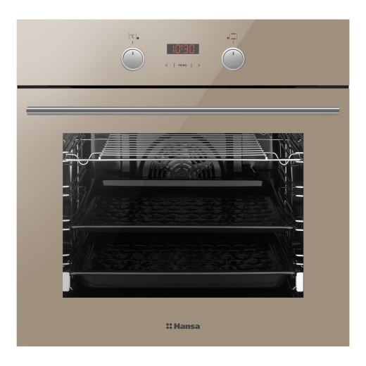Духова шафа Hansa електрична, 65л, A, дисплей, конвекція, бежевий