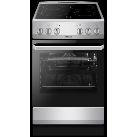 Плита Hansa електрична склокерамічна, 62л, 50x60см, конвекція, нерж