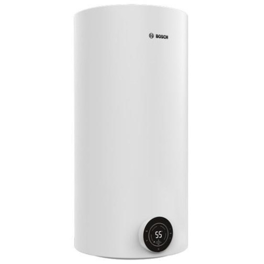 Водонагрівач електр. BOSCH круглий Tronic 4000T, 100л, 2кВт, сухий тен, вертикальний монтаж, електр. кер-ння, B, білий